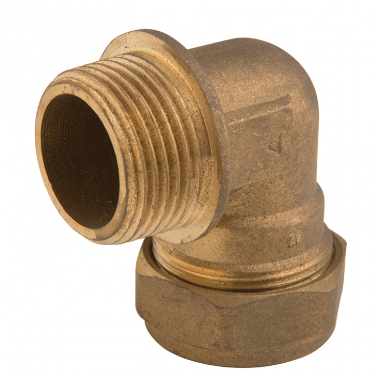 DZR Brass Crox Flanged Male Elbow with 1 Nut C x MI