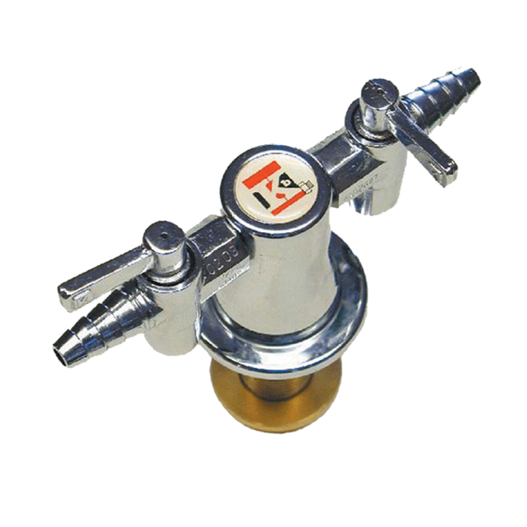 Turret Twin Outlet 180 Degree Straight Valve