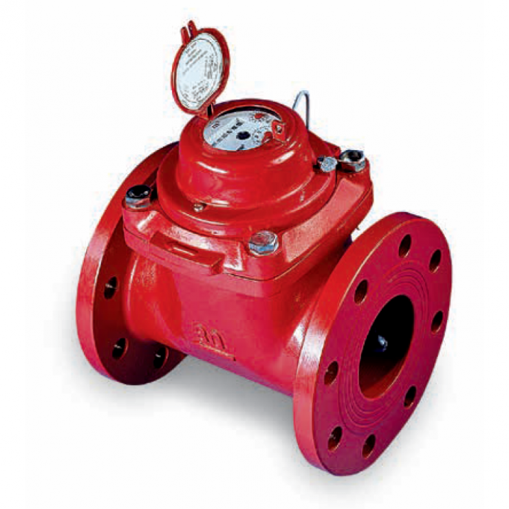 WPH-N-CC Woltman water meter with parallel turbine shaft for sanitary hot water
