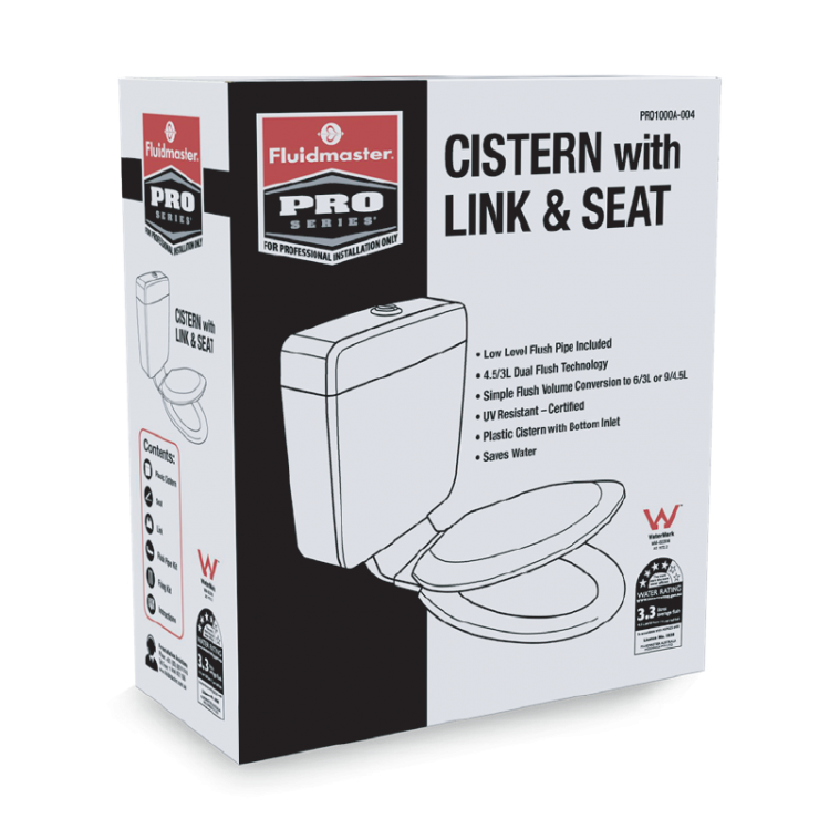 Fluidmaster Pro Series Cistern with Link & Seat
