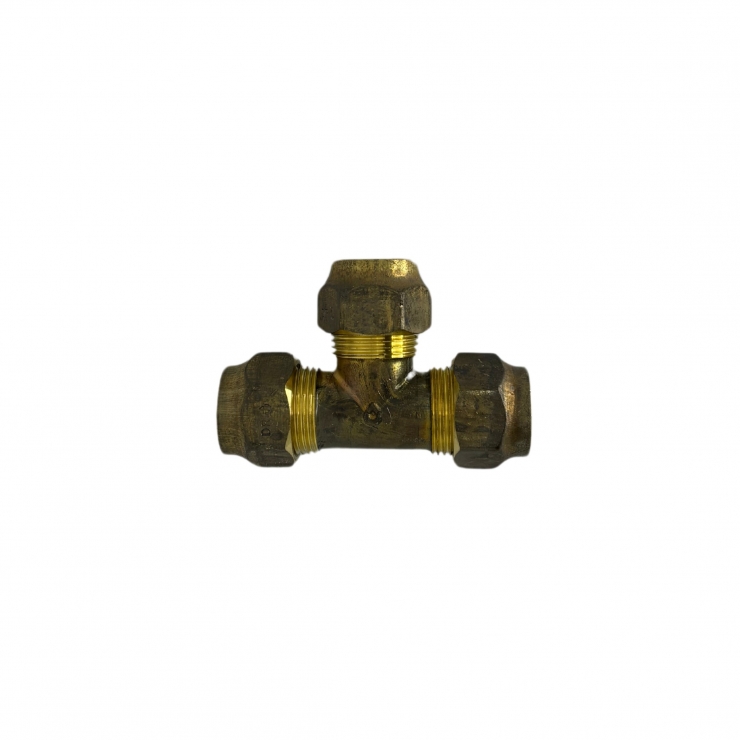 DZR Brass Crox Tee Male 25mm with 3 Nuts