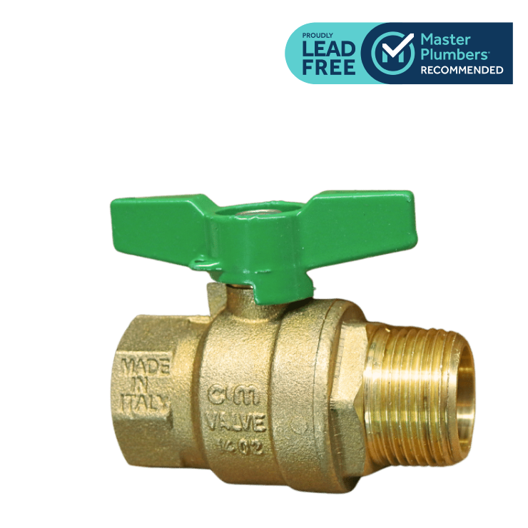 Cimberio Lead Free Ball Valve m/f Short Handle