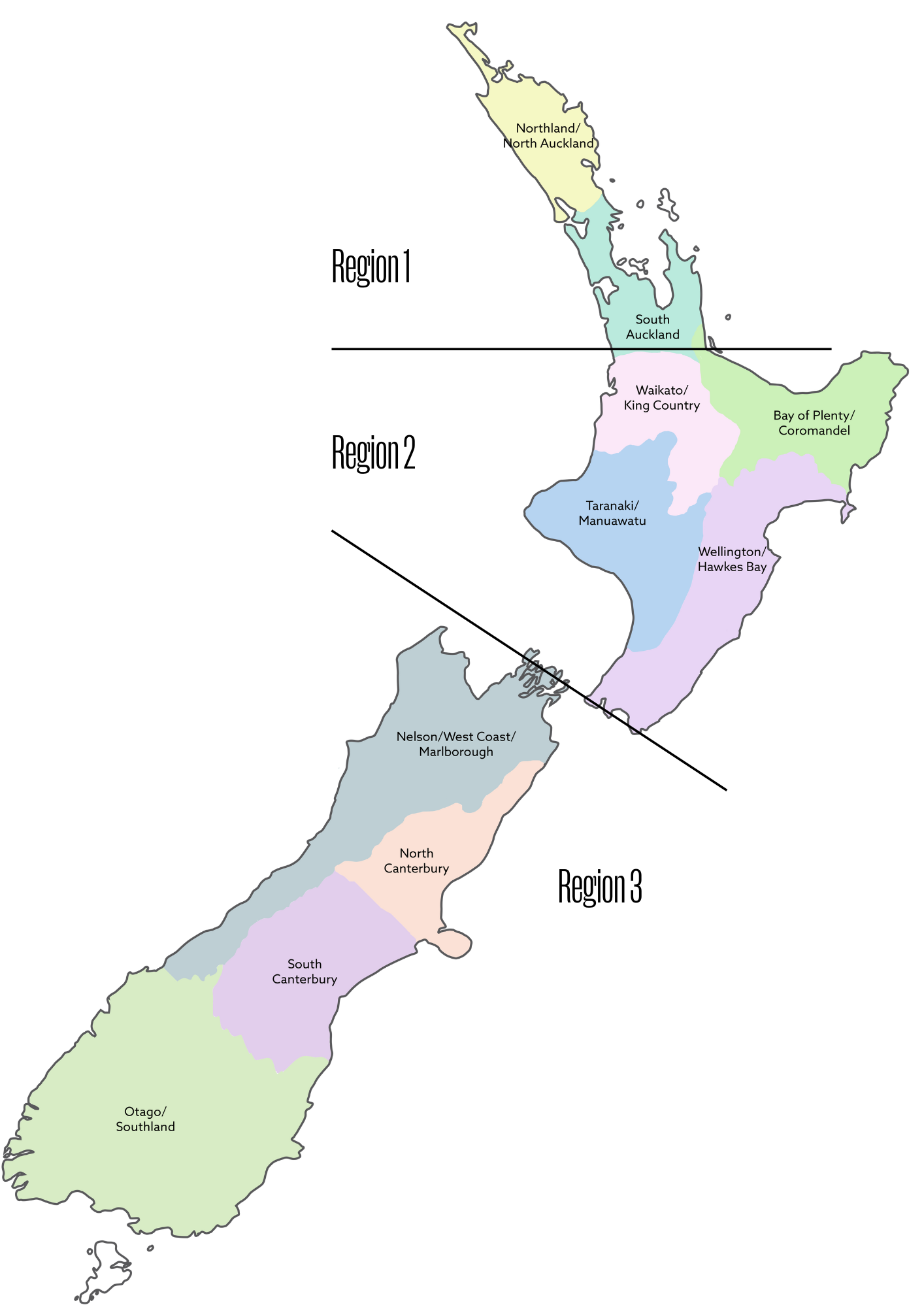 NZ Regional Map